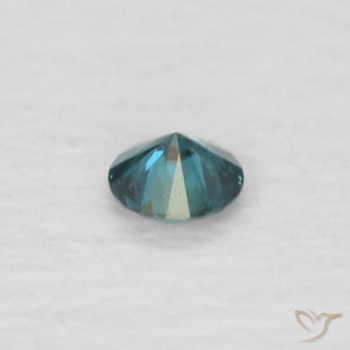 Diamante azul natural de 0,03 ct, corte redondo, VVS-VS