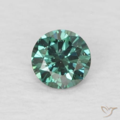 0.05ct Natural Verde Diamante, Redondo, VVS-VS