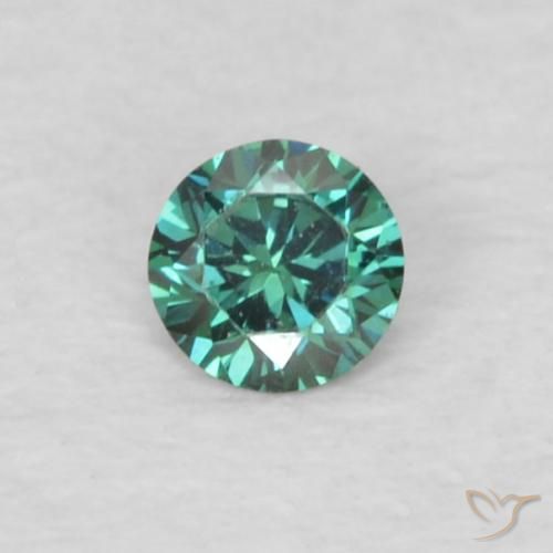 0.04ct Natural Verde Diamante, Redondo, VVS