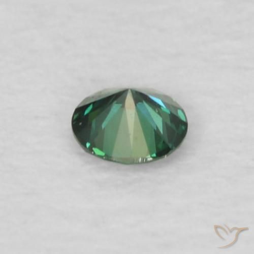 Diamante Verde natural de 0.04 ct, Redondo, VVS