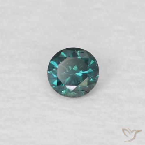 Diamante Verde natural de 0.03 ct, Corte Redondo, VVS