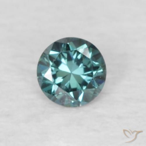 0.05ct Natural Azul Diamante, Redondo, VVS