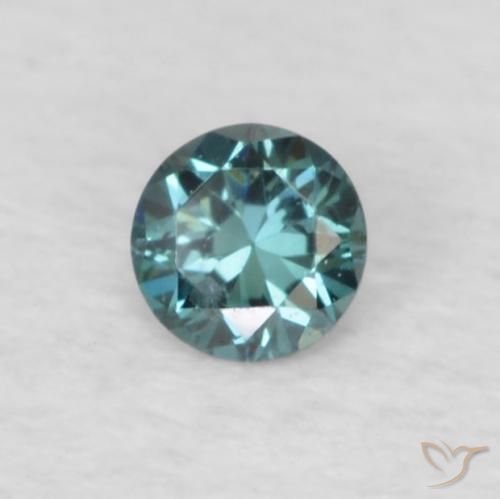 Diamante Azul natural de 0.05 ct, Redondo, VVS