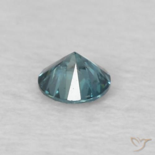 Diamante Azul natural de 0.05 ct, Redondo, VVS
