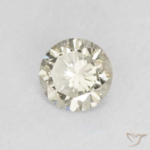 Diamante K natural de 0.26 ct, Redondo, VS-SI