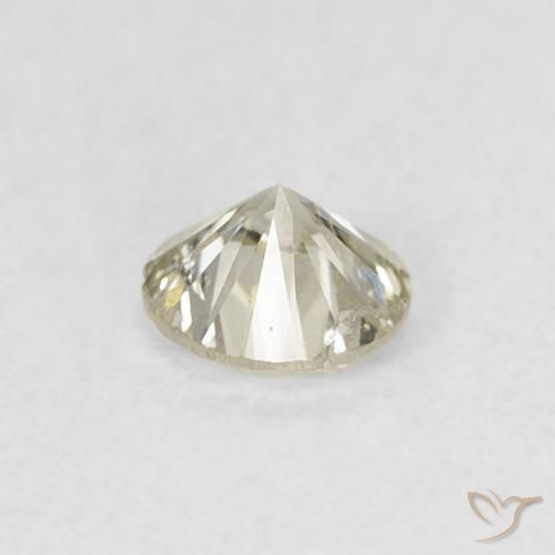 Diamante K natural de 0.26 ct, Redondo, VS-SI