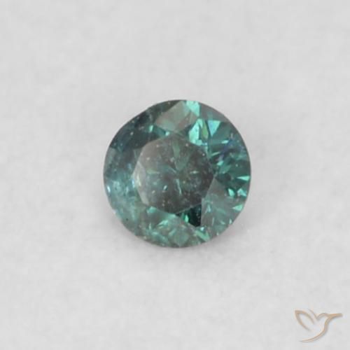 Diamante Verde natural de 0.02 ct, Redondo, SI