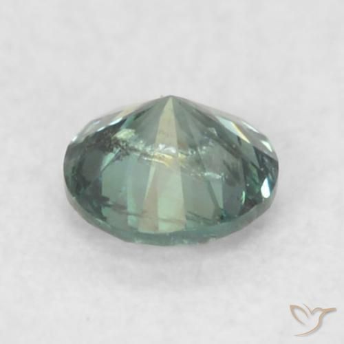 Diamante Verde menta natural de 0.09 ct, Redondo, SI