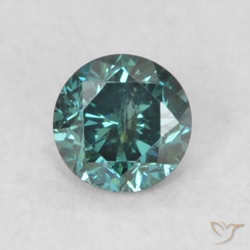 0.06ct Natural Verde Diamante, Redondo, SI
