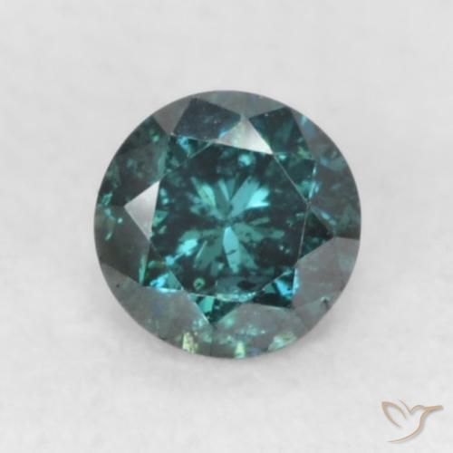 0.12ct Natural Azul Diamante, Redondo, SI