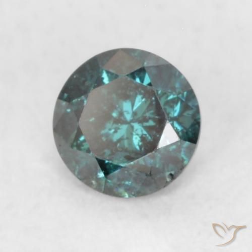 Diamante Azul natural de 0.12 ct, Redondo, SI