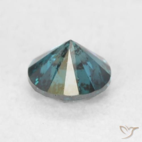 Diamante Azul natural de 0.12 ct, Redondo, SI