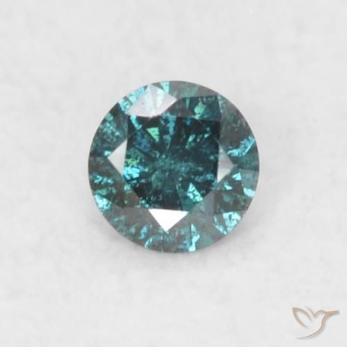 0.03ct Natural Azul Diamante, Redondo, SI, Photo A