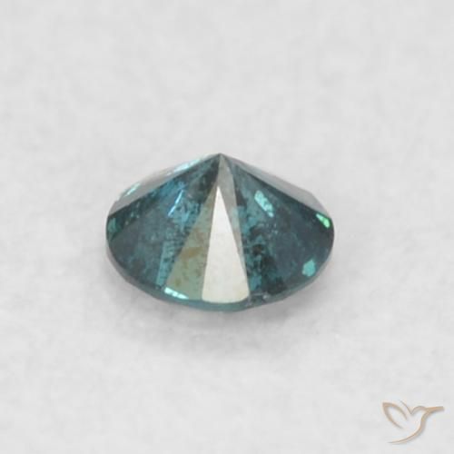 Diamante Azul natural de 0.03 ct, Redondo, SI