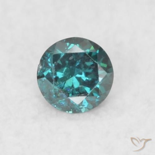 0.02ct Natural Azul Diamante, Redondo, SI