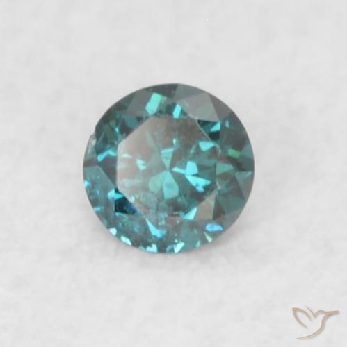 Diamante Azul natural de 0.02 ct, Redondo, SI