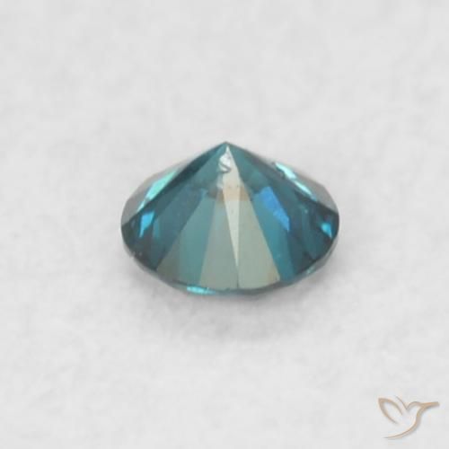 Diamante Azul natural de 0.02 ct, Redondo, SI