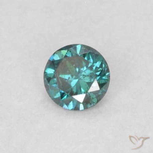 Diamante Azul natural de 0.02 ct, Redondo, VS
