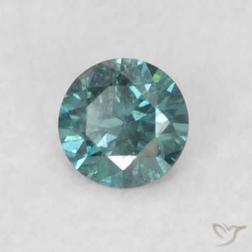 0.02ct Natural Azul Diamante, Redondo, VS