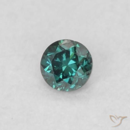Diamante Verde natural de 0.02 ct, Redondo, VS