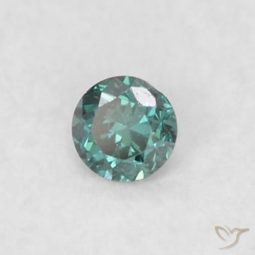 Diamante Verde natural de 0.02 ct, Redondo, VS