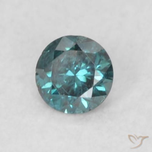 0.02ct Natural Azul Diamante, Redondo, VS