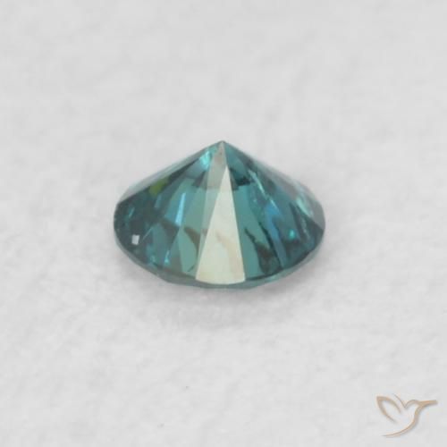 Diamante Azul natural de 0.07 ct, Redondo, SI
