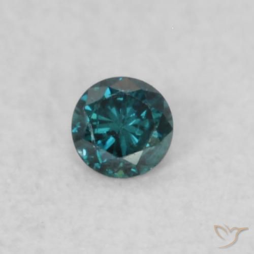 0.02ct Natural Azul Diamante, Redondo, SI