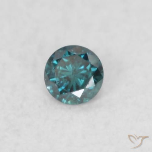 Diamante Azul natural de 0.02 ct, Redondo, SI