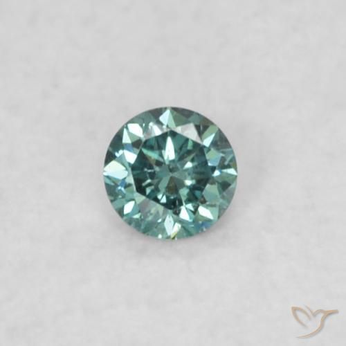 Diamante Azul natural de 0.02 ct, Corte Redondo, VS