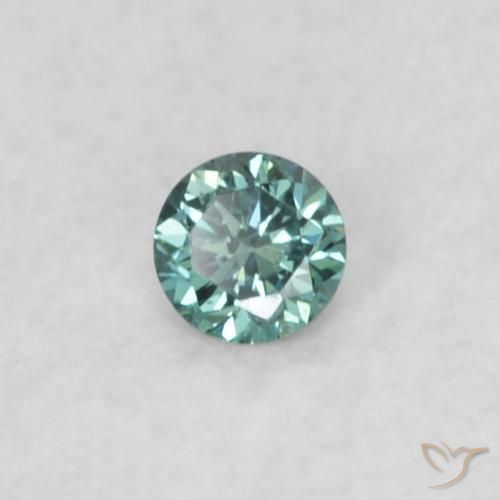 Diamante Azul natural de 0.02 ct, Corte Redondo, VS