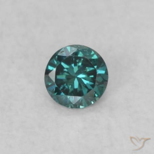 0.03ct Natural Azul Diamante, Redondo, VS