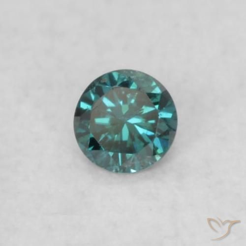 Diamante Azul natural de 0.03 ct, Redondo, VS