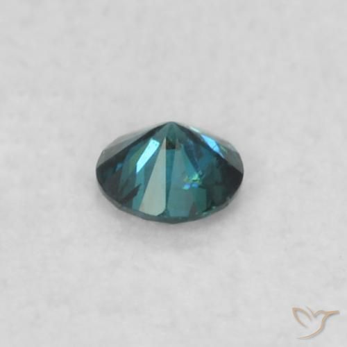 Diamante Azul natural de 0.03 ct, Redondo, VS