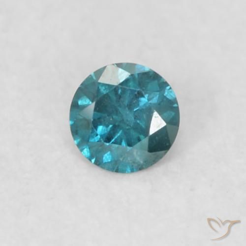 0.03ct Natural Azul Diamante, Redondo, VS
