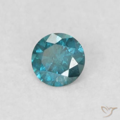 Diamante Azul natural de 0.03 ct, Redondo, VS