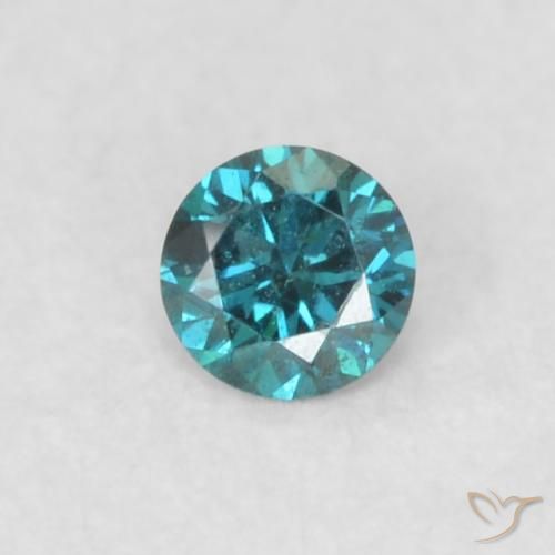 0.05ct Natural Azul Diamante, Redondo, VS