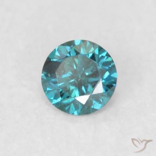 Diamante Azul natural de 0.05 ct, Redondo, VS