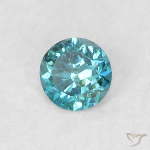 Diamante Azul natural de 0.05 ct, Redondo, VS