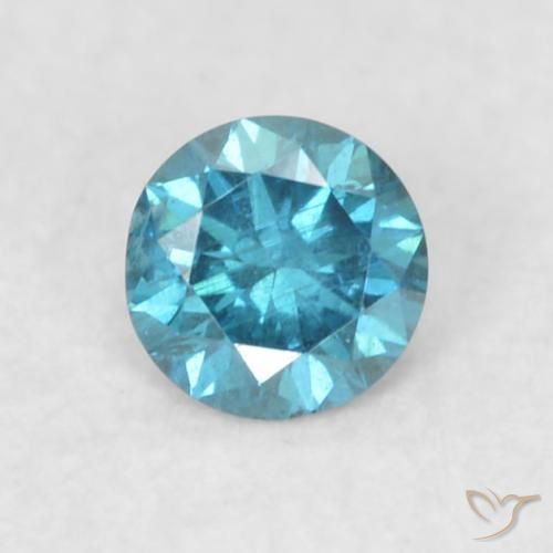 0.08ct Natural Azul Diamante, Redondo, VS
