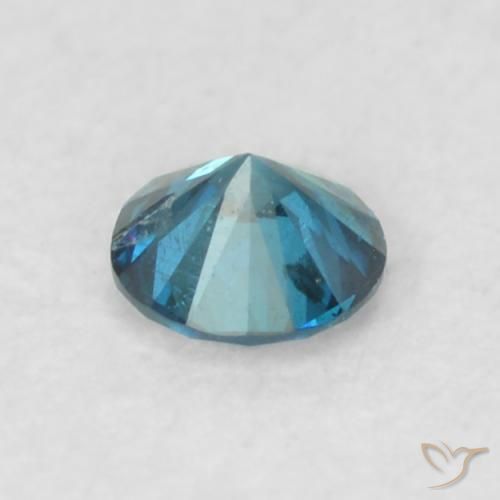 Diamante Azul natural de 0.08 ct, Redondo, VS