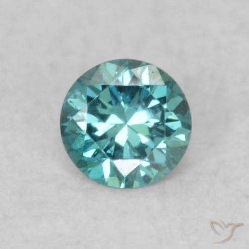 0.07ct Natural Azul Diamante, Redondo, VS-SI