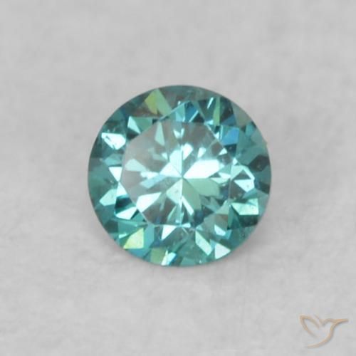 Diamante Azul natural de 0.07 ct, Redondo, VS-SI