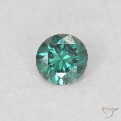 0.03ct Natural Verde Diamante, Redondo, VVS-VS