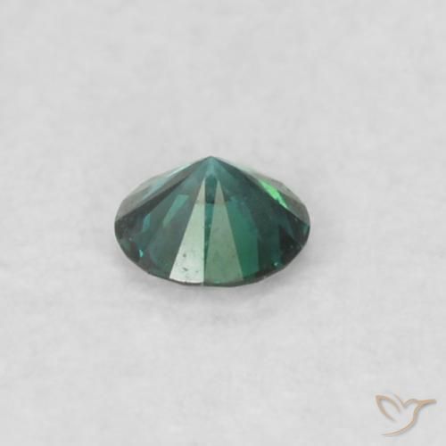 Diamante Verde natural de 0.03 ct, Redondo, VVS-VS