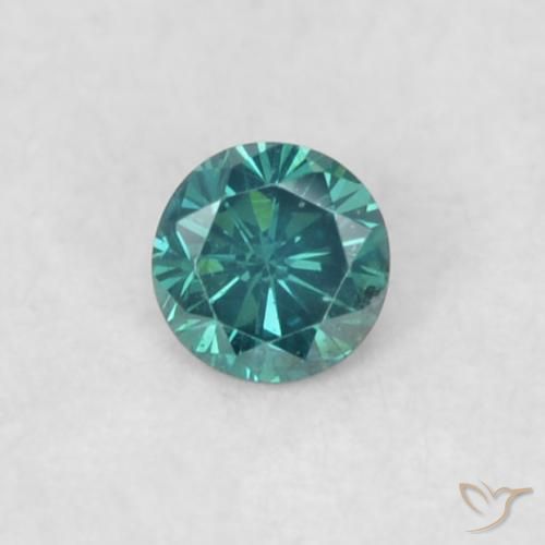 0.05ct Natural Azul Diamante, Redondo, VVS-VS