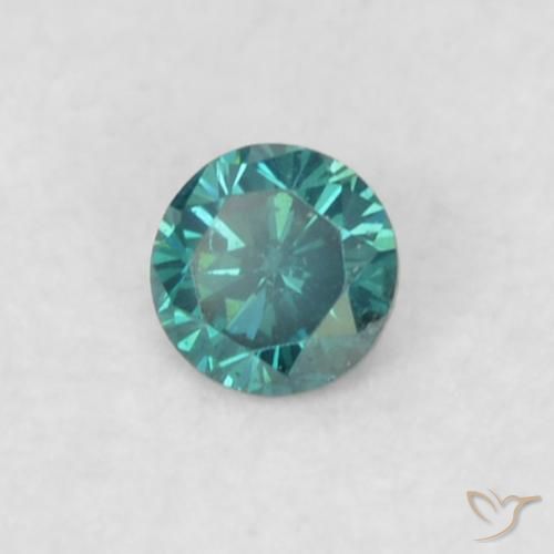Diamante Azul natural de 0.05 ct, Redondo, VVS-VS
