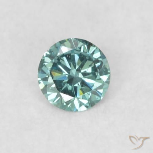 0.05ct Natural Azul Diamante, Redondo, VVS-VS