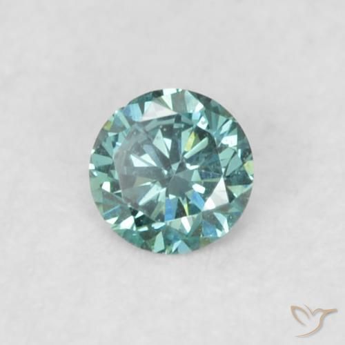 Diamante Azul natural de 0.05 ct, Redondo, VVS-VS