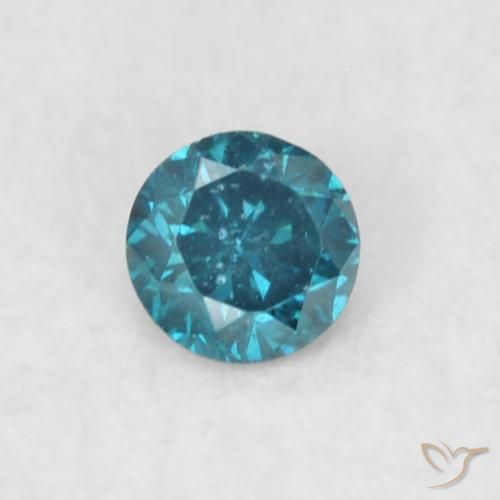 0.06ct Natural Azul Diamante, Redondo, VS